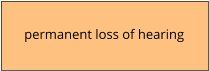 permanent loss of hearing