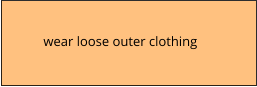 wear loose outer clothing