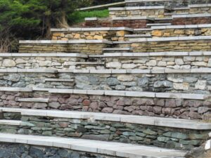 Building stone steps