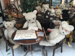 Teddy bears in shop display